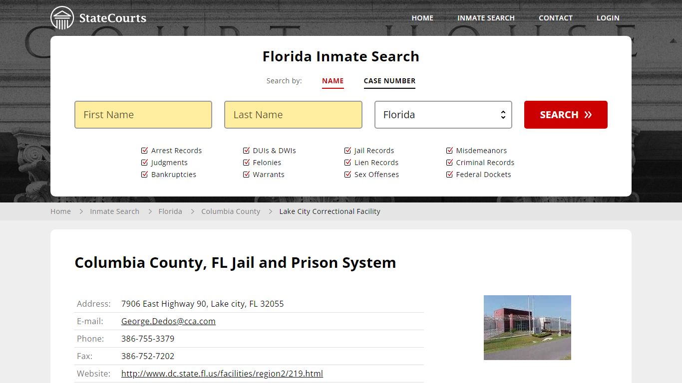 Lake City Correctional Facility Inmate Records Search, Florida ...